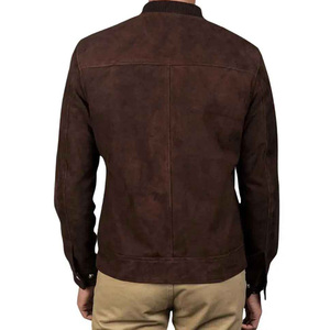 2025 Mới Tùy Chỉnh Thiết Kế Chất Lượng Cao Người Đàn Ông Cổ Điển Của Bất Mềm Cừu Mùa Đông Xe Máy Áo Khoác Nâu Mỏng Phù Hợp Với Varsity Bóng Chày Áo - Product Image 3