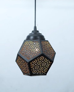 Lustre d'éclairage suspendu noir salon salle à manger lustre rétro rond lustre de chevet de Style industriel - Product Image 3