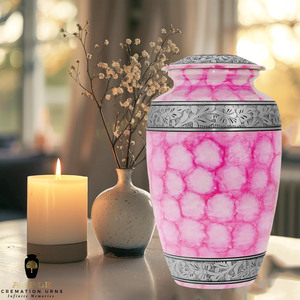 โกศบรรจุอัฐิสีชมพูเงิน สไตล์อเมริกัน/ยุโรป สำหรับบรรจุอัฐิมนุษย์ ขนาด 220 คิวบิกอินช์ เป็นมิตรกับสิ่งแวดล้อม ทนทาน ดีไซน์ปรับแต่งได้ - Product Image 3