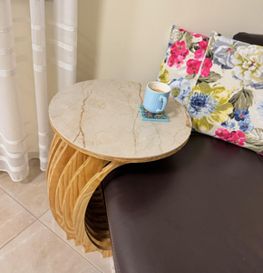 Mesa de centro paramétrica contemporánea Kalatri, Diseño paramétrico único, características ligeras lavables para decoración moderna de oficina en casa - Product Image 3