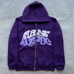 เสื้อฮู้ดดี้ผู้ชายปักลาย 3 มิติ คุณภาพสูง สำหรับงานพิมพ์นูน สตรีทแวร์แบบปรับแต่งได้ เสื้อผ้าฤดูหนาวระบายอากาศได้ดี - Product Image 5