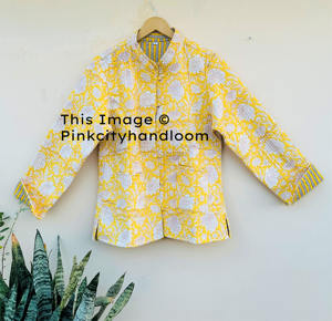 แจ็คเก็ตแบบพลิกกลับได้สําหรับผู้หญิงเสื้อคลุมผ้าฝ้ายแท้พร้อมปุ่มแจ็คเก็ตวินเทจที่ใกล้ชิดแจ็คเก็ตโบฮีเมียนสําหรับชุดลําลอง - Product Image 4