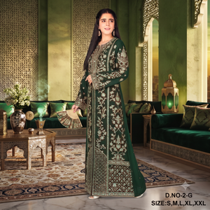 Luxury <b>White</b> Embroidered Farasha Kaftan Dress | Dubai Style Modest <b>Maxi</b> Abaya for Women - Product Image 2