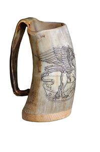 Tazas de cuerno de búfalo de la mejor calidad, taza de cuerno vikingo de India con cuernos para beber, artesanía de media luna - Product Image 2