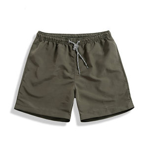 2025 hommes décontracté entraînement Gym Fitness Shorts Nylon toile élastique taille fermeture couleur unie en gros XS à 6XL tailles - Product Image 1