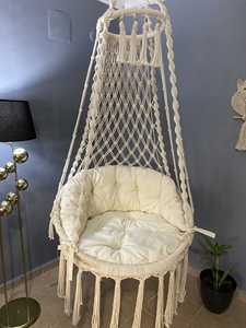 Macramé Algodón Cordón Hamaca Columpio Estilo Bohemio Tejido a Mano para Uso Interior y Exterior para Adultos - Product Image 3