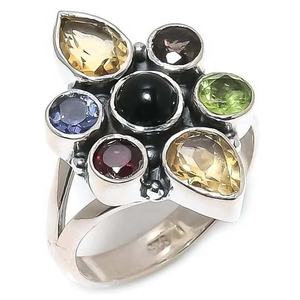 Anillo de Compromiso, Boda o Fiesta, Clásico, Hecho a Mano, de Plata de Ley 925 con Turquesa en Engaste de Puntas, con Certificado de Terceros, Moderno - Product Image 1