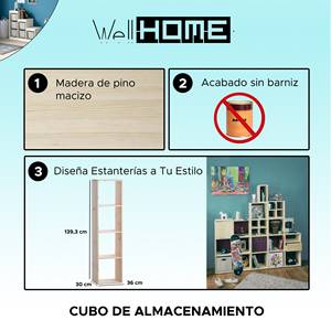 WELL HOME Cube de rangement à 4 compartiments 36x30x139,3 cm pour la peinture, le vernissage ou la teinture - Product Image 2