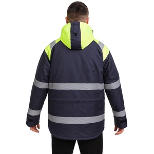 Chaqueta de Trabajo de Alta Visibilidad Personalizada con Logotipo para Hombre, Ropa de Trabajo Reflectante de Alta Visibilidad, Chaqueta Impermeable para Exteriores - Product Image 3