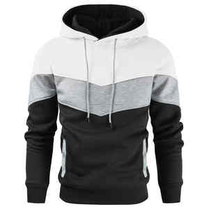 Sweat à capuche thermique en polaire à manches longues pour homme de haute qualité, vêtements de rue décontractés d'hiver, fermeture éclair, imprimé uni, 100% coton, service OEM - Product Image 4