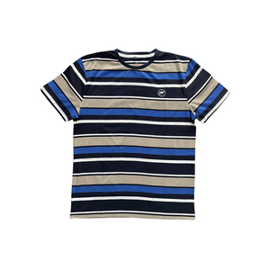 Camiseta de rayas horizontales para hombre de material de polialgodón altamente cómoda con tamaño personalizado de S a 5XL a precio asequible - Product Image 1