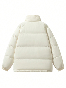 Veste bouffante à capuche de haute qualité pour hommes, personnalisée, noire, solide et brillante, avec personnalisation complète - Product Image 2