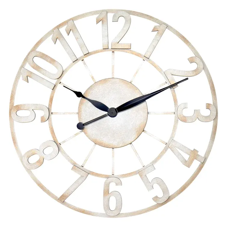 カスタマイズされたデザインヴィンテージルック壁掛け時計耐久性のある長持ちする高販売壁木製時計家庭用にエレガント