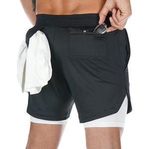 Shorts de sport pour hommes tendance, été, séchage rapide, maille, couleur unie, hip-hop, respirant, décontracté, pantalon de basket-ball, vente en gros - Product Image 3