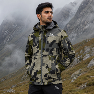 Blouson bomber camouflage pour homme, imperméable, coupe-vent, à capuche, pour la randonnée en plein air, logo personnalisé OEM - Product Image 5