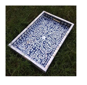 ถาดเสิร์ฟทำจากไม้แม่มุกสำหรับใช้ในบ้านงานแฮนด์เมดมีสไตล์ - Product Image 4