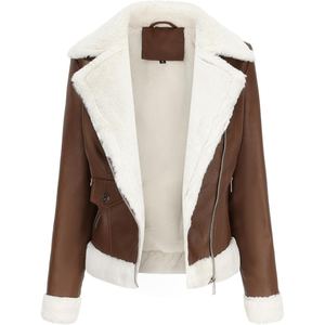 Chaqueta de piel de oveja personalizada con interior de piel de cabra auténtica, abrigo cálido de invierno para mujer - Product Image 2