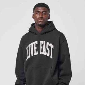 Custom Made Puff Logo Oversized Men Hoodies Heavyweight Fleece Cotton Pullover Sudadera Ropa deportiva de alta calidad - Product Image 2