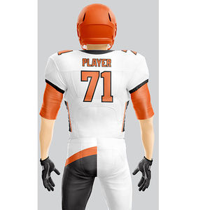100% polyester hommes portent des uniformes de football les plus récents hauts de football américain maillot de football américain - Product Image 6