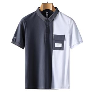 Wholesale 100% Cotton Plain Casual Golf Polo Shirt <b>for</b> Men Custom Logo Block Print Short Sleeve <b>Knitted</b> Fabric Formal Style - Product Image 1
