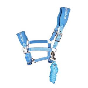Horse Equipment Stable Equestrian Riding <b>Halter</b> with Lead Rope Nubuck padded Adjustable Horse Head Collar at Wholesale prices - Product Image 5