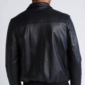 Veste de moto en cuir véritable pour hommes, coupe ajustée, style motard de course, vêtements d'extérieur de moto de protection avant, manteau d'hiver - Product Image 5