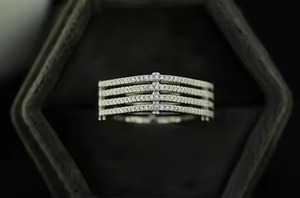 925 argent unisexe multicouche grosse bague de pouce plaqué rhodium délicat Original Moissanite diamant élégant cadeau pour lui elle - Product Image 5