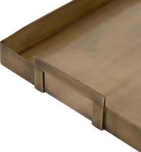 Plateau en métal rectangulaire avec poignées Plateau décoratif et de service pour la maison, l'hôtel et les cadeaux - Product Image 5