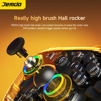 Control de Juego Inalámbrico Jemdo con Bluetooth para PC, con Motor de Vibración HD, Iluminación RGB, Botón Turbo y Teclas Programables