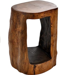 2023 produit le plus vendu Table d'appoint ronde avec tabouret décoratif de salon de chambre à coucher fini naturel pour la cuisine à domicile - Product Image 2