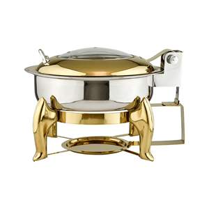 Decorative Metal Chafing Dish Stainless Steel <b>Food</b> <b>Warmer</b> for Wedding Banquet Hotel and Catering <b>Buffet</b> Use - Product Image 2