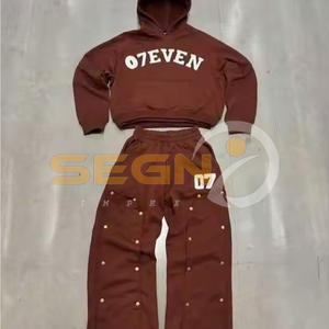 ชุดวอร์มวินเทจผ้าซักกรดซีดแสงแดดออกแบบได้ตามต้องการ - Product Image 3