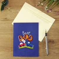 Feliz Día del Padre con tarjeta de felicitación 3D emergente, diseño y fabricación personalizados de Vietnam HMG