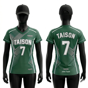 เสื้อวอลเลย์บอลหญิง พรีเมียม 150 GSM ผ้าโพลีเอสเตอร์ตาข่ายระบายอากาศ สีดำเทา ลายเรขาคณิต ออกแบบโลโก้แบบซับลิเมชั่นตามสั่ง - Product Image 3