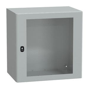 สำหรับ SCHNEIDER ELECTRIC NSYS3D6640T กล่องหุ้มอุปกรณ์อิเล็กทรอนิกส์ติดผนังแผงเหล็ก SeT S3D ประตูใสแบบติดตั้ง - Product Image 1