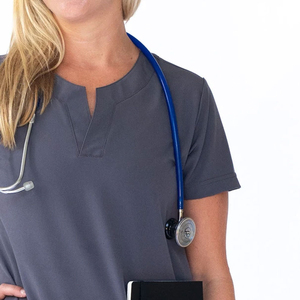 Ensemble d'uniformes de jogging pour infirmières personnalisables, matière en spandex, design de tenue de travail - Product Image 2