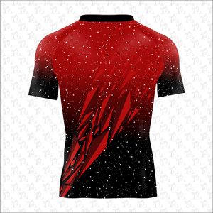 Rash Guard BJJ secado rápido Jiu Jitsu Rash Guard color personalizado transpirable manga corta MMA Rash Guard para hombre OEM personalizado - Product Image 2