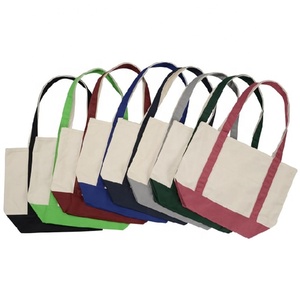 100 pièces par lot personnalisé Logo impression toile vierge coton plage fourre-tout sacs pliés avec Certification GOTS pour les courses épicerie - Product Image 3