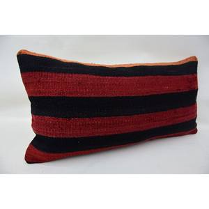 หมอนขนสัตว์เย็บปะติดปะต่อสีแดง12X24นิ้วทอพิมพ์ลายวินเทจตกแต่งเน้นสำหรับเตียงและพื้นแบบพกพา - Product Image 2