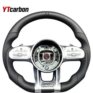 Volant en cuir personnalisé et en cuir perforé YTcarbon pour C E Class W204 X204 W205 CLA X118 C238 X253 GLC <span class=keywords><strong>63</strong></span> C63 E63 <span class=keywords><strong>AMG</strong></span> - Product Image 1