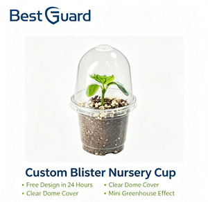 Bandeja de Plástico PET Transparente y Reciclable para Semillas, con Forma Personalizada, para Germinación Doméstica y Comercial - Product Image 1