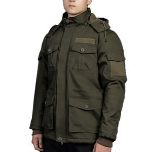 Autumn Winter Men's Waterproof Hooded Windbreaker <b>Jacket</b> Comfortable Breathable Zipper Closure Warm Smock Fashion Outdoors 100% - Product Image 1