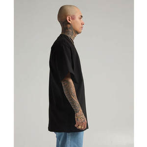 100% Ringspun algodón peinado hombres de gran tamaño cuentagotas hombro lujo liso más camiseta camisetas para hombres - Product Image 3