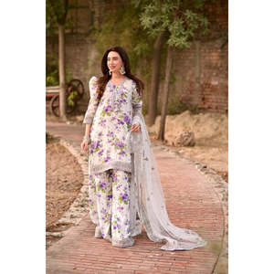 ชุดสูทผู้หญิงหรูหรา Aneelas ลายปักพิมพ์บนผ้า Lawn-TC-1570 - Product Image 1