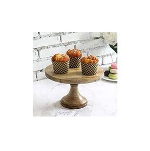 Plateau à gâteaux en bois sur mesure, présentoir à pâtisserie, en bambou, pour forme ronde, pour poli à la main, 1 pièce - Product Image 4
