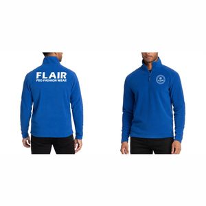 Veste polaire technique d'hiver pour homme avec logo personnalisé du fabricant, décontractée, fermeture éclair quart, coupe-vent, pull à col montant brodé - Product Image 1