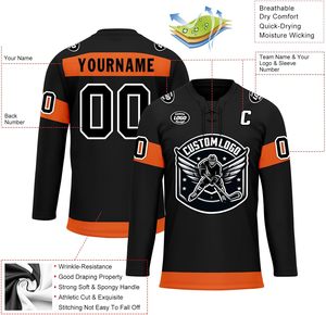 เสื้อฮ็อกกี้น้ำแข็งดีไซน์ตามสั่งสำหรับโรงเรียนสโมสรและทีมงานมืออาชีพผู้ผลิต OEM - Product Image 2