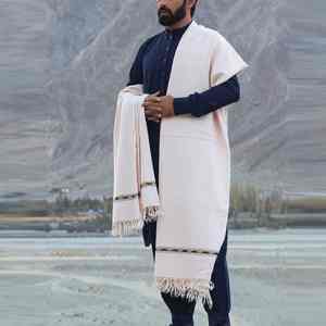 Men Warm Breathable <b>Wool</b> Shawl Winter Soft Traditional Solid Color Stylish <b>Wrap</b> 300g for Daily Use - Product Image 1