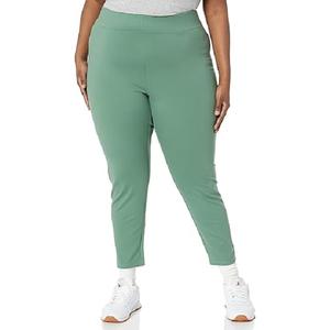 Leggings skinny fit 100% coton personnalisable de couleur vert sauge solide mi-hauteur pour femmes avec le meilleur prix d'usine du Bangladesh - Product Image 5