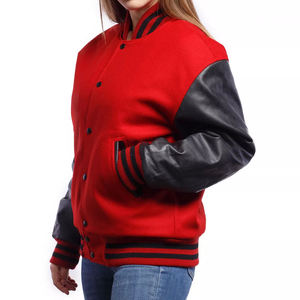 Outdoor Warm Winter Wool / Polyester Letterman Jacket Fashionable Windproof Casual High Quality Custom Stand Men's Jackets - Product Image 5